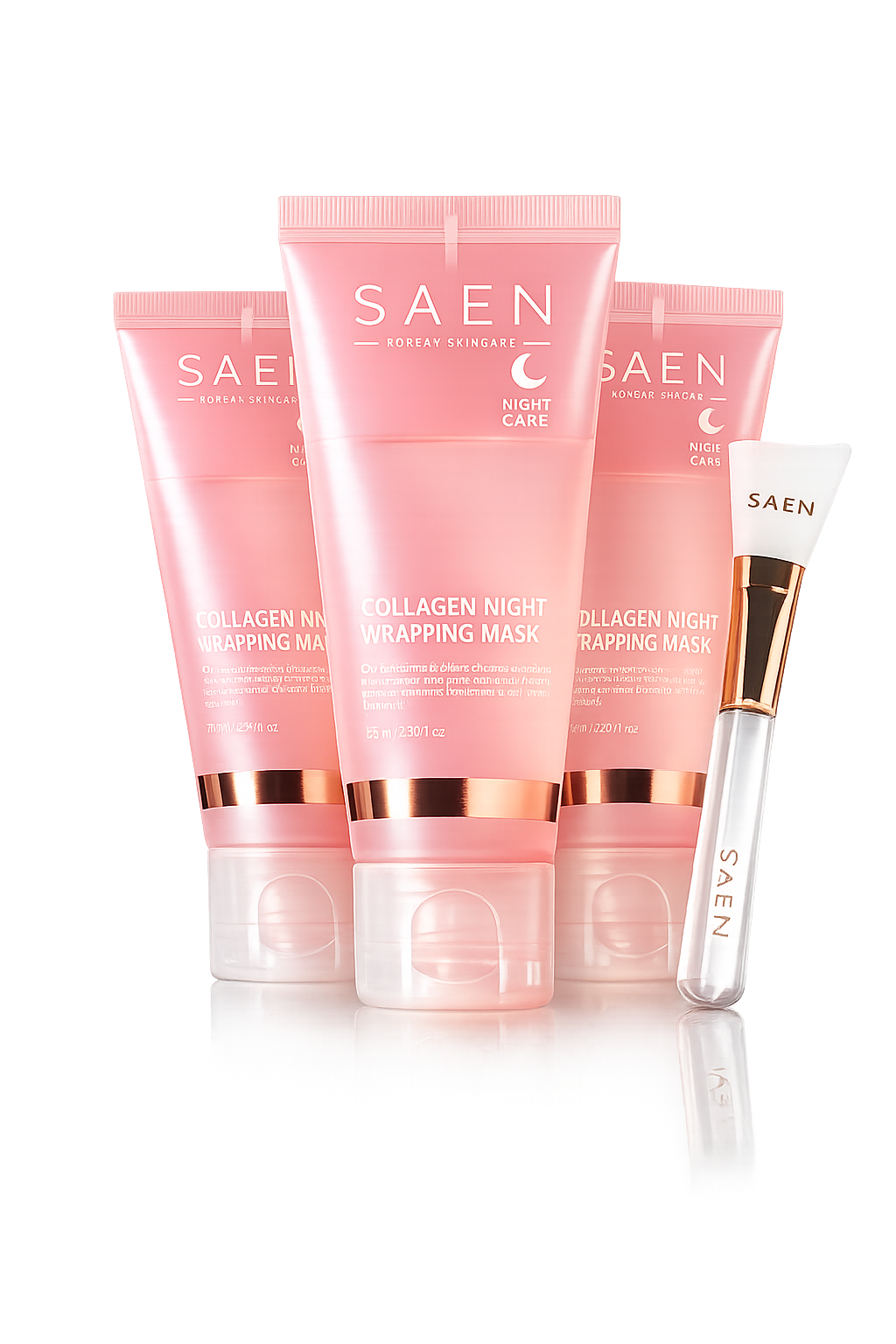 Glass Skin Collagen Night Wrapping Mask tube on cream background